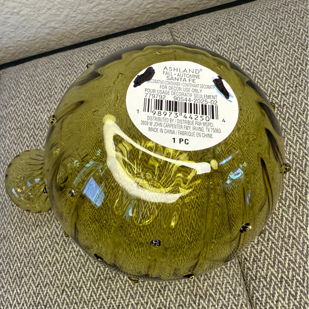 Small Round Balloon Glass Vase, Olive Green — Ashland - Picture 7 of 12